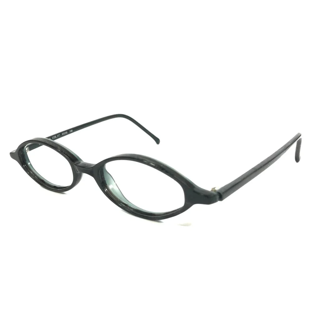 ogi Petite Eyeglasses Frames MOD. A7010 COL. 117 Black Gray Oval 43-18-140
